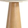 Saline sidebord marmor/træ natur ø40cm
