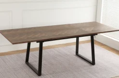 San Marino sildeben 240x90x76cm mørkebrun/sort