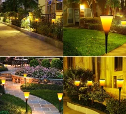 Solcellelampe flamme LED lys