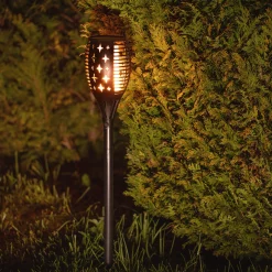 Solcellelampe flamme 96 LED lys