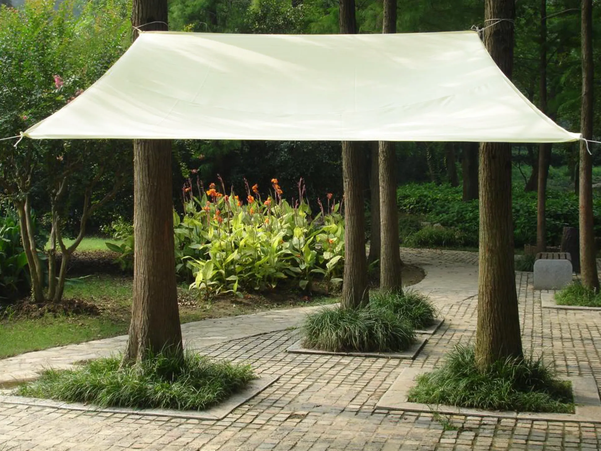 Solsejl creme PRO 5x5m