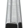 Terrassevarmer med flamme 227cm sort