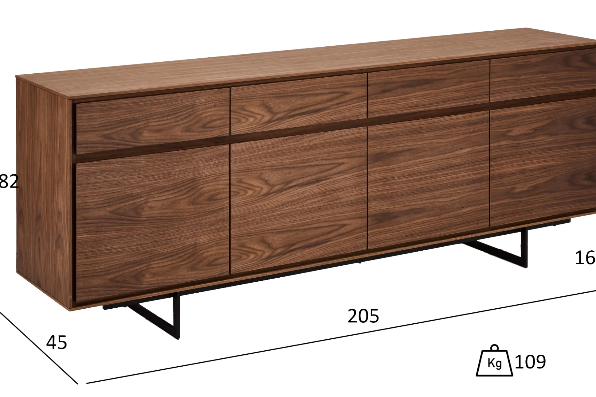 Tokyo skænk 205cm valnød