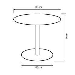 Verona 80x80x76cm hvid/hvid