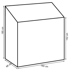 Vægdrivhus poly sort 68x189x185cm