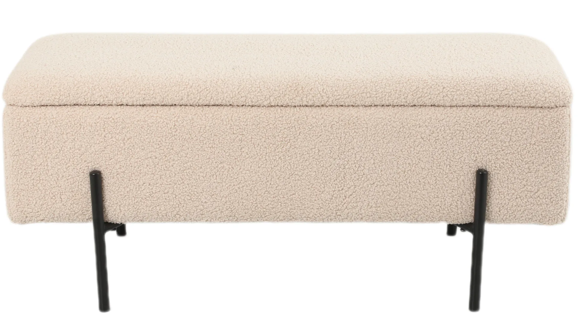Vibe med opbevaring teddystof beige/sort