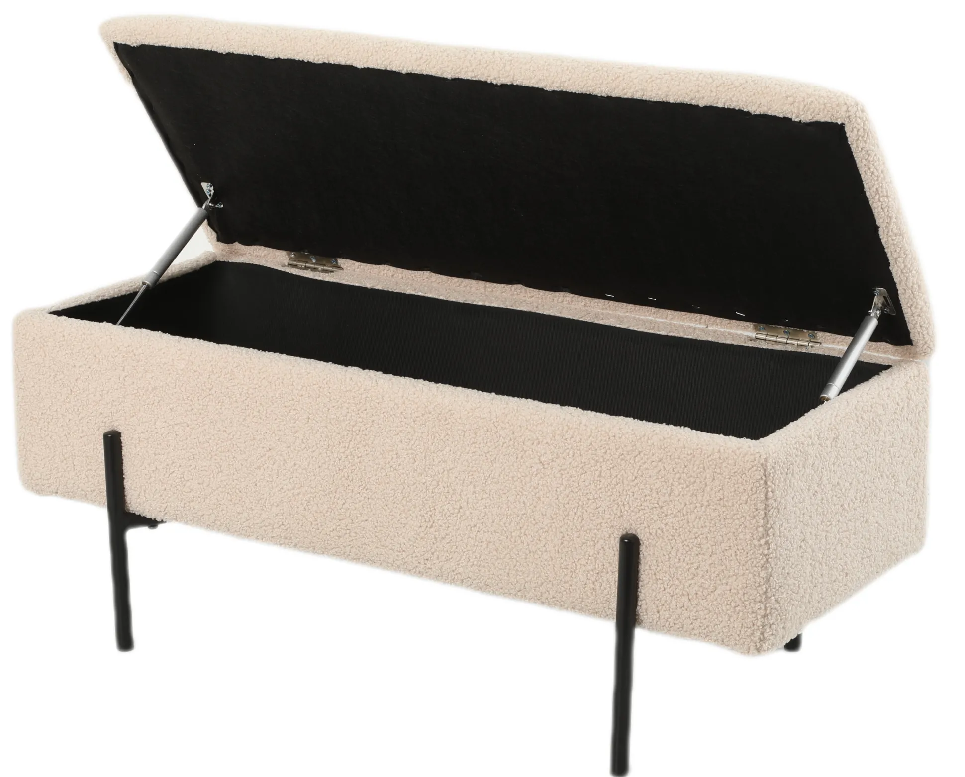Vibe med opbevaring teddystof beige/sort