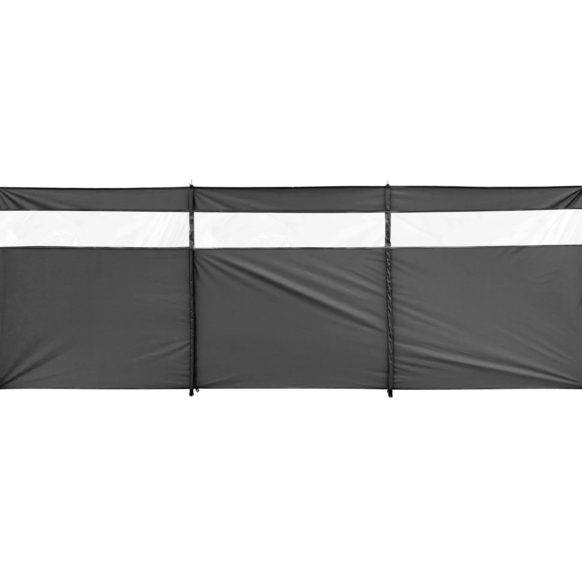 Vindsejl grå med vindue 400x140cm